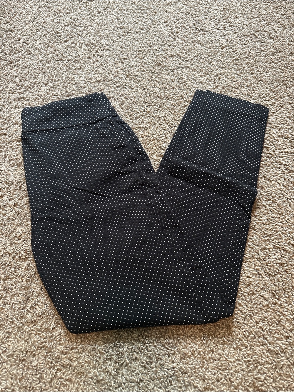 Black Polka Dot Dress Pants - Size 4